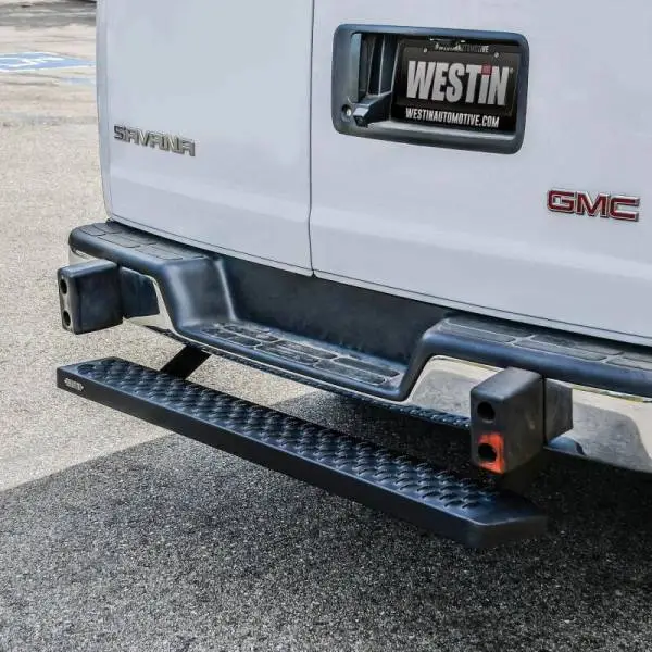 Westin Ford Transit Van 150/250/350 (Single 54in. Pass Door) Grate Steps Running Boards - Tex. Blk thumbnail 5