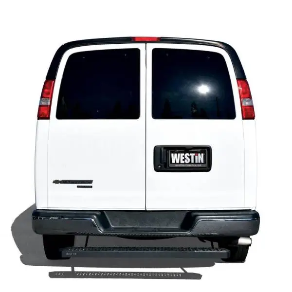 Westin Ford Transit Van 150/250/350 (Single 54in. Pass Door) Grate Steps Running Boards - Tex. Blk thumbnail 8