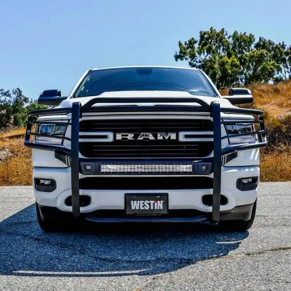 Westin 19-21 Ram 1500 Sportsman X Grille Guard - Textured Black (Excluding Classic & Rebel) thumbnail 3