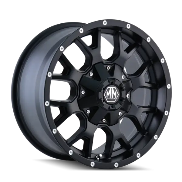 Mayhem 8015 Warrior 20x10 / 8x180 BP / -25mm Offset / 124.1mm Hub Matte Black Wheel