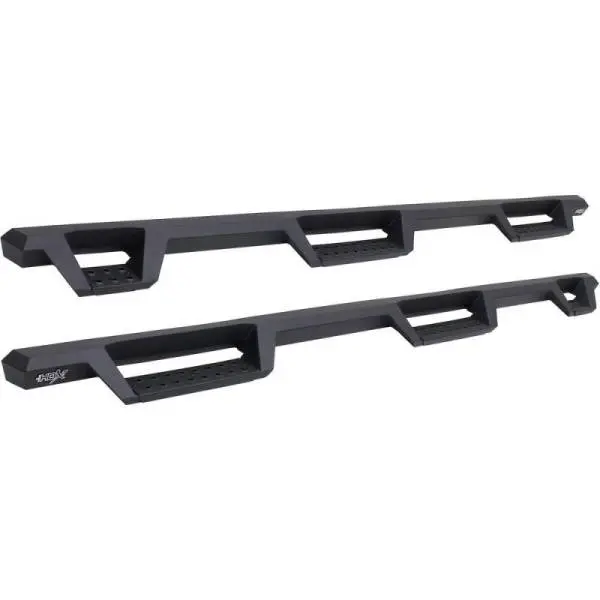 Westin 99-16 Ford F-250/350/450/550 CC (6.75ft Bed) HDX Drop Whl to Whl Nerf Step Bars - Text Blk thumbnail 2