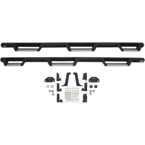 Westin/HDX 99-16 Ford F-250/350 Crew Cab (6.75ft Bed) Stainless Drop Nerf Step Bars - Textured Black thumbnail 8