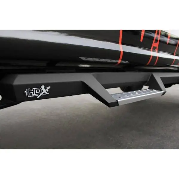 Westin/HDX 17-18 Ford F-250/350 Crew Cab (6.75ft Bed) Stainless Drop Nerf Step Bars - Textured Black thumbnail 6