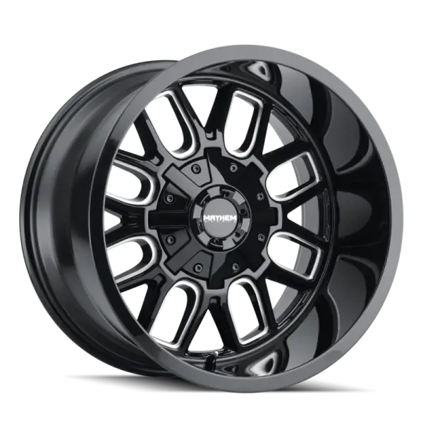Mayhem 8107 Cogent 17x9 / 8x170 BP / -12mm Offset / mm Hub Gloss Black Milled Wheel
