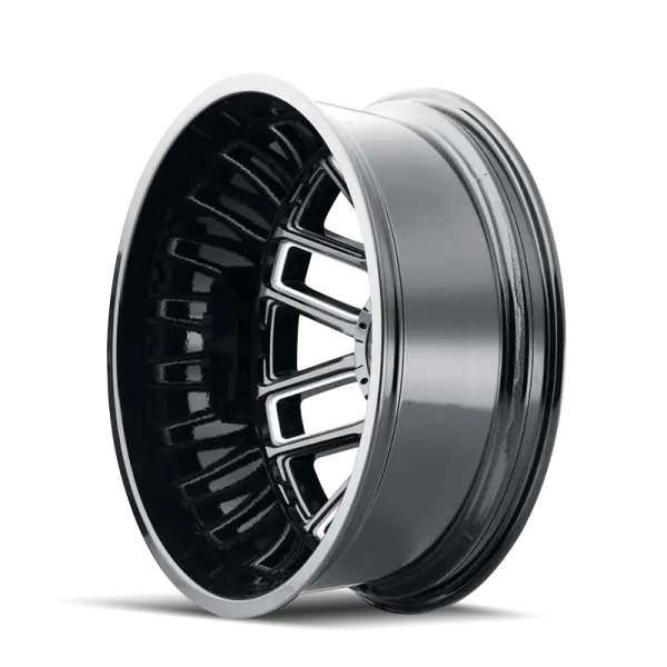 Mayhem 8107D Cogent Dually 20x8.25/8x210 BP/-192mm Offset/154.2mm Hub Black w/ Milled Spokes Wheel image 2