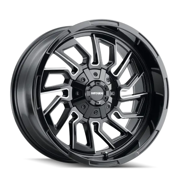 Mayhem 8111 Flywheel 20x9 / 5x127 BP / 0mm Offset / 87.1mm Hub Black w/ Milled Spokes Wheel