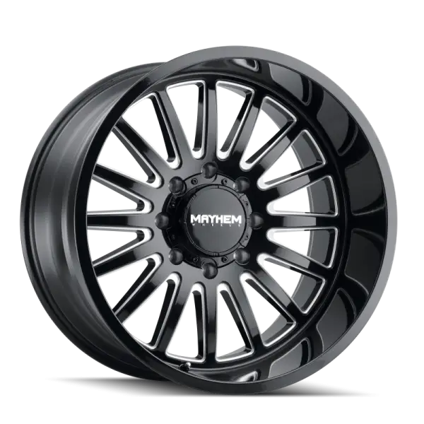 Mayhem 8114 Utopia 20x9 / 8x170 BP / 0mm Offset / 125.2mm Hub Black w/ Milled Spokes Wheel