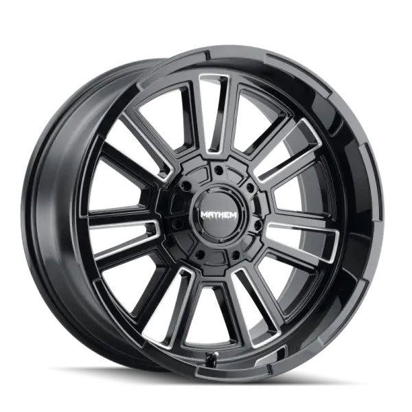 Mayhem 8115 Apollo 20x9 / 6x135 BP / 0mm Offset / 106mm Hub Black w/ Milled Spokes Wheel