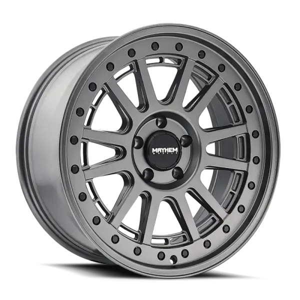 Mayhem 8305 Compass 18x9 / 6x139.7 BP / 18mm Offset / 106mm Hub Matte Gunmetal w/Blk Bolt Wheel