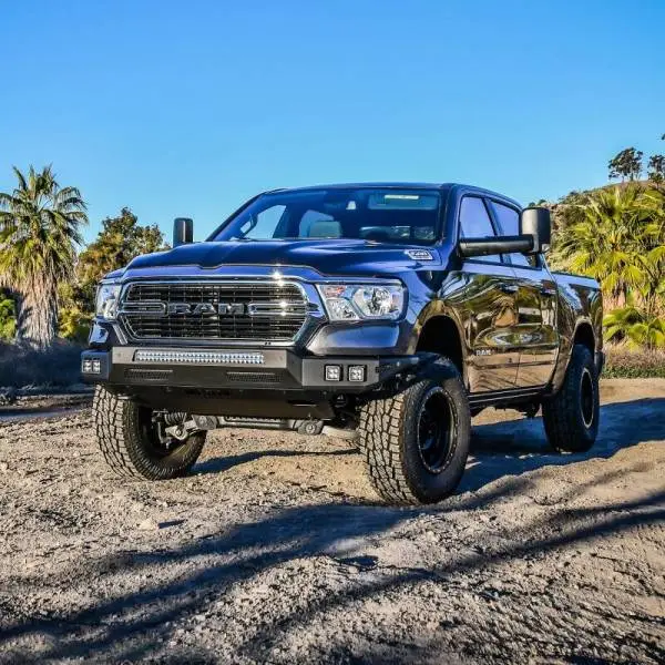 Westin 2019 Dodge Ram 1500 ( Excludes 1500 Classic & Rebel Models ) Pro-Mod Front Bumper - Text. Blk thumbnail 4