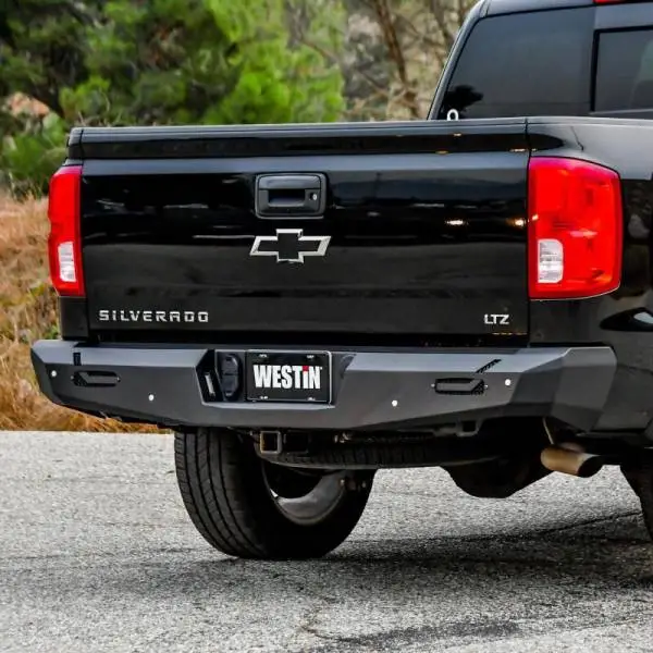 Westin 14-18 Chevy Silverado 1500 Pro-Series Rear Bumper - Textured Black thumbnail 6