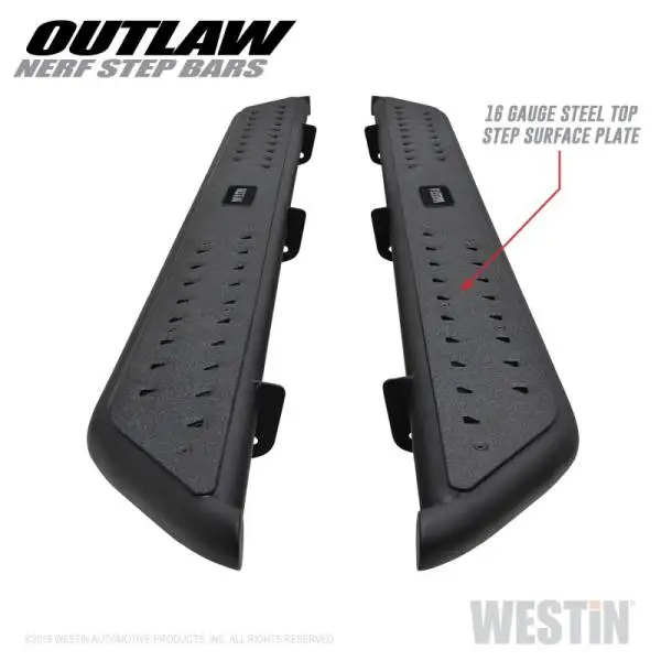 Westin 09-18 Dodge RAM 1500 Crew Cab Outlaw Nerf Step Bars thumbnail 4