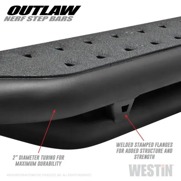 Westin 09-18 Dodge RAM 1500 Crew Cab Outlaw Nerf Step Bars thumbnail 5