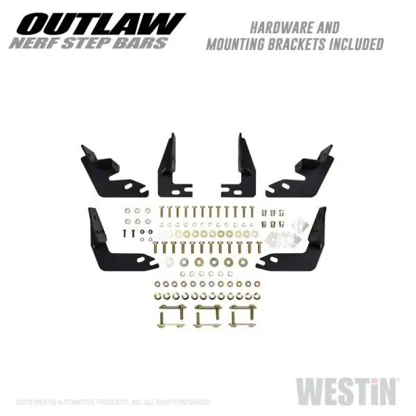 Westin 09-18 Dodge RAM 1500 Crew Cab Outlaw Nerf Step Bars thumbnail 6