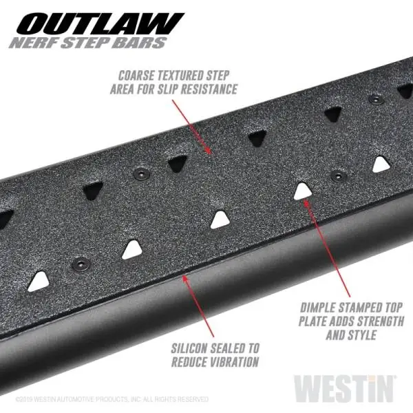 Westin 09-18 Dodge RAM 1500 Crew Cab Outlaw Nerf Step Bars thumbnail 7