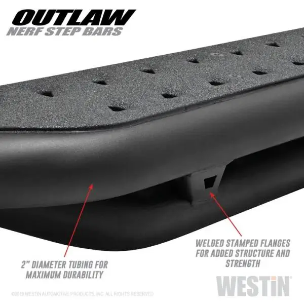 Westin 2019 Dodge Ram Crew Cab ( Excludes 1500 Classic) Outlaw Nerf Step Bars thumbnail 3