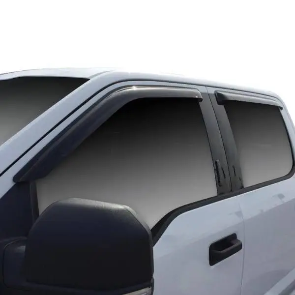 Westin 2015-2018 Ford F-150 SuperCrew Wade Slim Wind Deflector 4pc - Smoke thumbnail 2