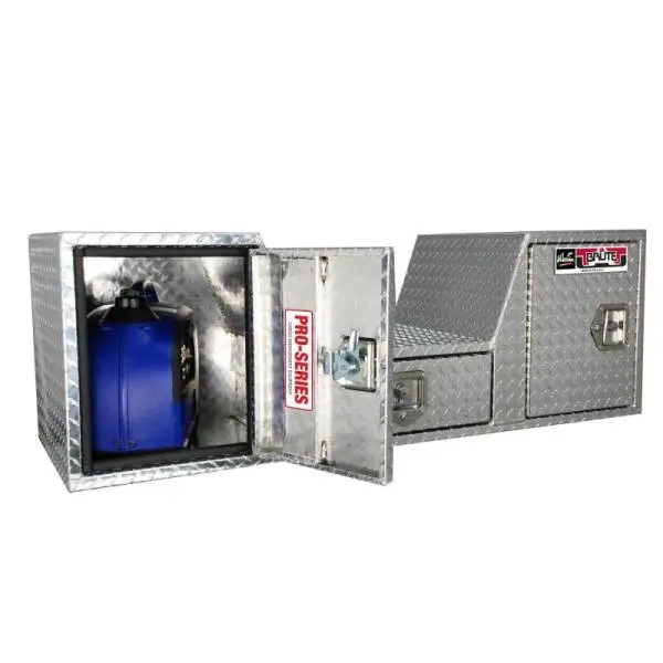 Westin/Brute V Shape Goose Neck 5th Wheel 57in Tailgate Box 1 Drawer/2 Swing Doors - Aluminum image 4