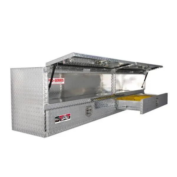 Westin/Brute High Cap 96in Stake Bed Contractor TopSider w/ Bottom Drawers - Aluminum thumbnail 2