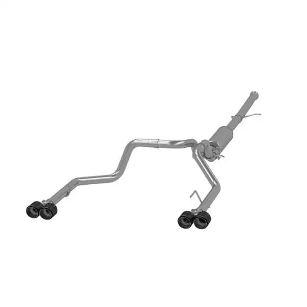 MBRP 19-21 Chevy Silverado 1500 6.2L 2.5in Dual Split Rear Cat Back w/ Quad Carbon Fiber Tips- T304 thumbnail 2
