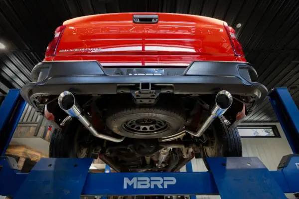 MBRP 2019+ Chevrolet Silverado 1500 / 2019+ GMC Sierra 1500 T304 SS 3in Armor Pro Cat-Back Exhaust thumbnail 4