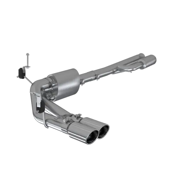 MBRP 2019+ Chevrolet Silverado 1500 4.5L/5.3L Pre-Axle Dual Side Exit w/ 4in OD Tip - AL thumbnail 2