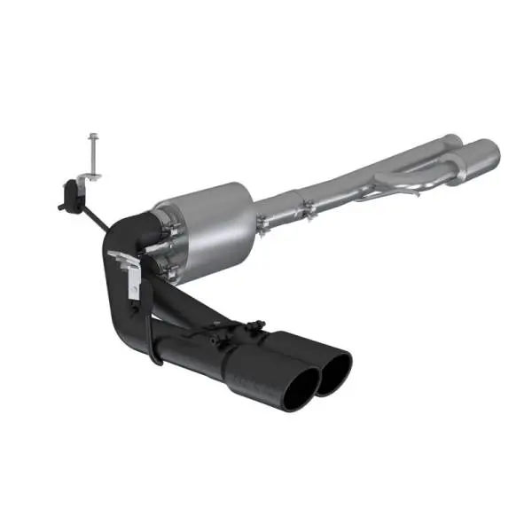 MBRP 2019+ Chevrolet Silverado 1500 4.5L/5.3L Pre-Axle Dual Side Exit w/ 4in OD Tip- Black Coated