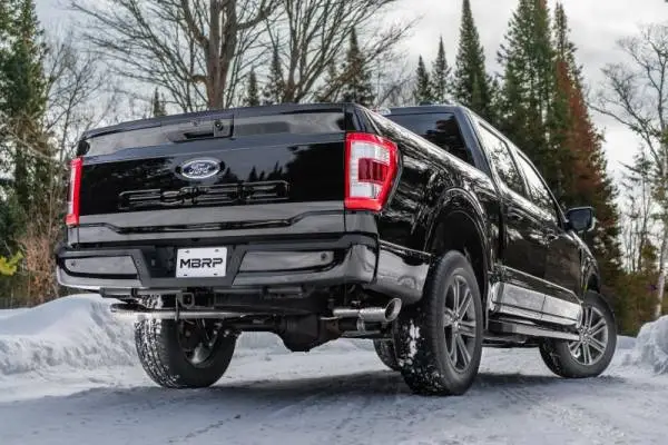 MBRP 2021+ Ford F150 2.7L/3.5L/5.0L 3in Aluminized Steel Cat-Back 2.5in Dual Split Side Exhaust image 3