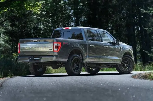 MBRP 2021+ Ford F150 Black Coated Dual Pre-Axle (Street Profile) 2.5in OD Tips 3in Cat Back Exhaust image 3