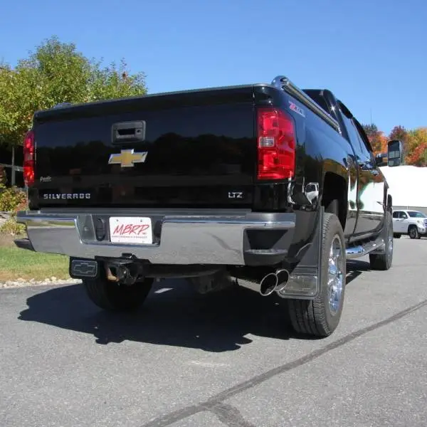 MBRP 11-15 Chevy/GMC 2500/3500 4in Filter Back Dual Outlet Single Side Alum Exhaust System thumbnail 4