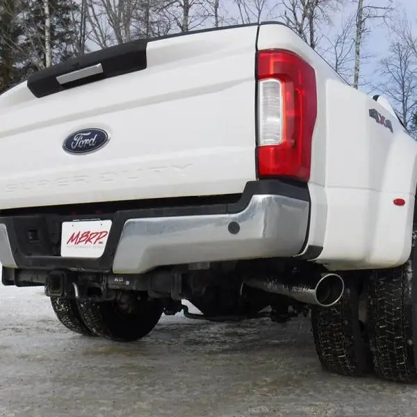 MBRP 17-19 Ford F-250/350/450 6.7L 4in Filter Back Single Tip Side Exit T409 Exhaust System thumbnail 4