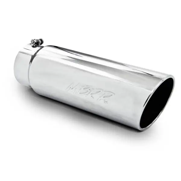 MBRP Universal Tip 6in OD Angled Rolled End 5in Inlet 18in Length T304 Exhaust