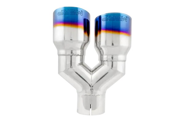 MBRP Burnt End Tip 2.5 ID, Dual 3.5 OD Out, 9.5 length, Single wall 304 Stainless Steel thumbnail 2