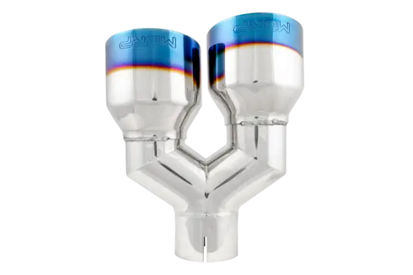 MBRP Burnt End Tip 2.5 ID Dual 4 OD Out 9.55 length Single wall 304 Stainless Steel Pass Side thumbnail 2