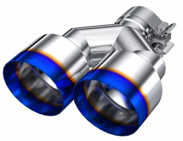 MBRP Burnt End Tip 2.5 ID Dual 4 OD Out 9.55 length Single wall 304 Stainless Steel Pass Side thumbnail 5