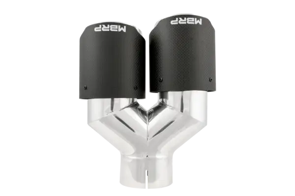 MBRP 3in ID / Dual 4in OD Out Staggered L 9.87in / R 9.37in Dual Wall Carbon Fiber Univ Exhaust Tip thumbnail 2
