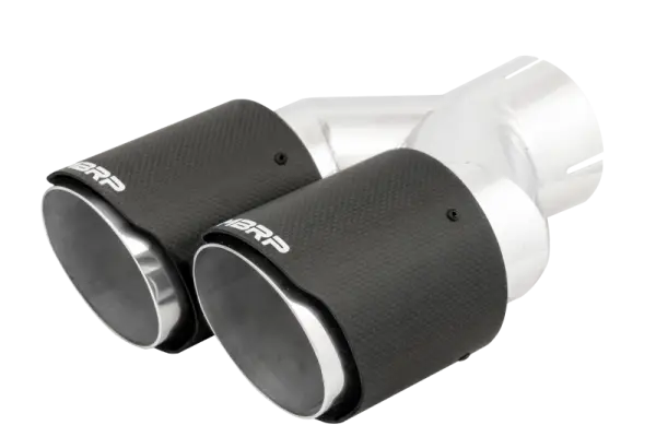 MBRP 3in ID / Dual 4in OD Out Staggered L 9.87in / R 9.37in Dual Wall Carbon Fiber Univ Exhaust Tip thumbnail 3