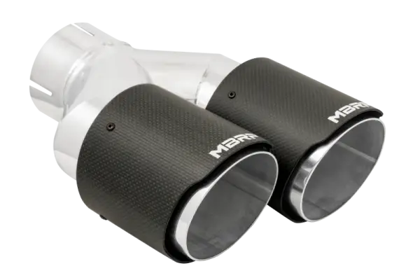 MBRP 3in ID / Dual 4in OD Out Staggered L 9.37in / R 9.87in Dual Wall Carbon Fiber Univ Exhaust Tip thumbnail 3