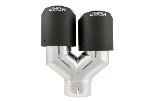 MBRP 3in ID / Dual 4in OD Out Staggered L 9.37in / R 9.87in Dual Wall Carbon Fiber Univ Exhaust Tip thumbnail 5