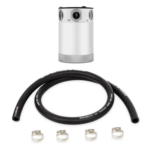 Mishimoto Compact Baffled Oil Catch Can - 3-Port - Polished image 2