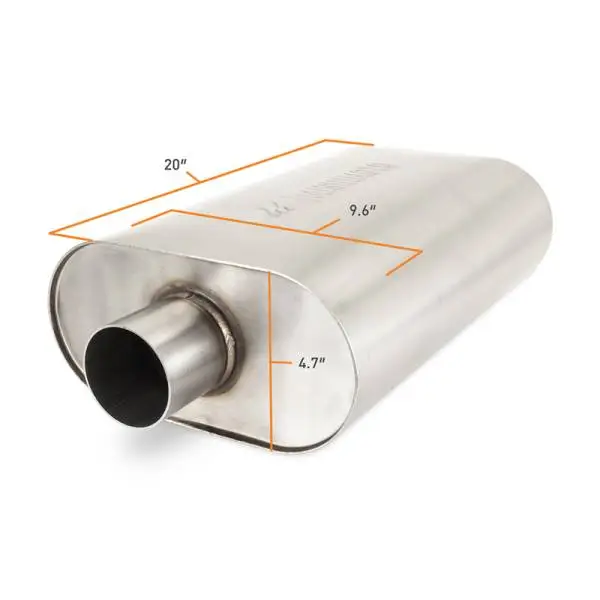 Mishimoto Universal Muffler with 2.5in Center Inlet/Outlet - Brushed thumbnail 5