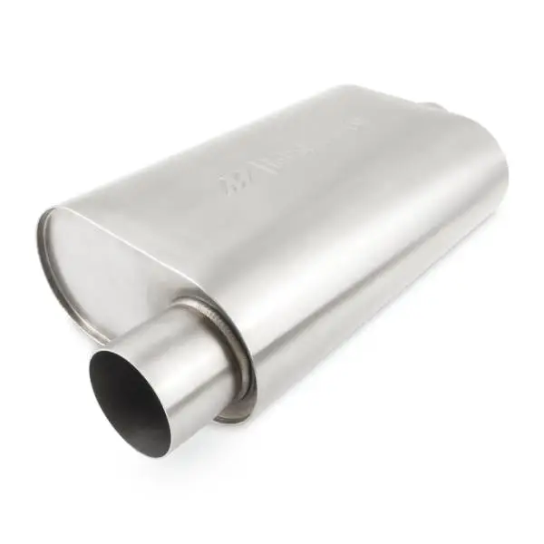 Mishimoto Universal Muffler with 3.0in Offset Inlet/Outlet - Brushed thumbnail 2