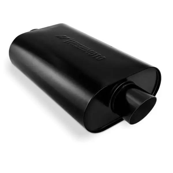 Mishimoto Muffler with 3in Center Inlet/Outlet - Angled Tip - Black thumbnail 2