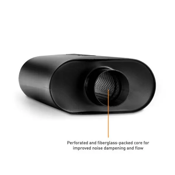 Mishimoto Muffler with 3in Center Inlet/Outlet - Angled Tip - Black thumbnail 5