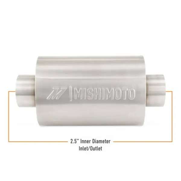 Mishimoto Universal Resonator with 2.5in Inlet/Outlet - Brushed thumbnail 3