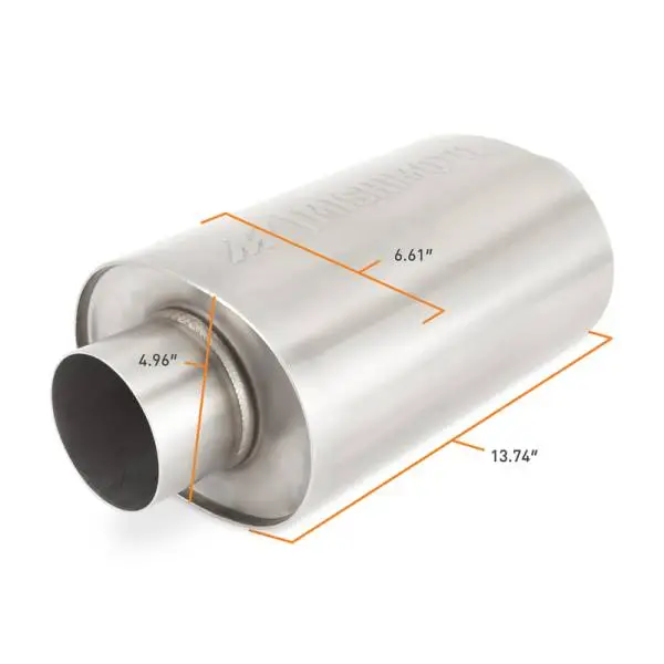 Mishimoto Universal Resonator with 2.5in Inlet/Outlet - Brushed thumbnail 8