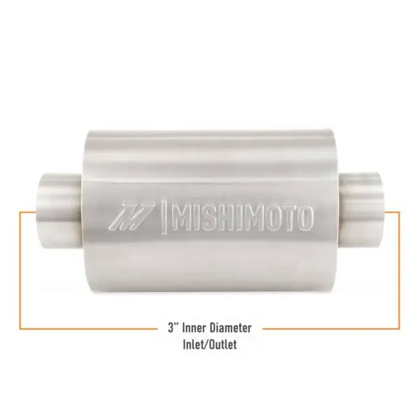 Mishimoto Universal Resonator with 3in Inlet/Outlet - Brushed thumbnail 3