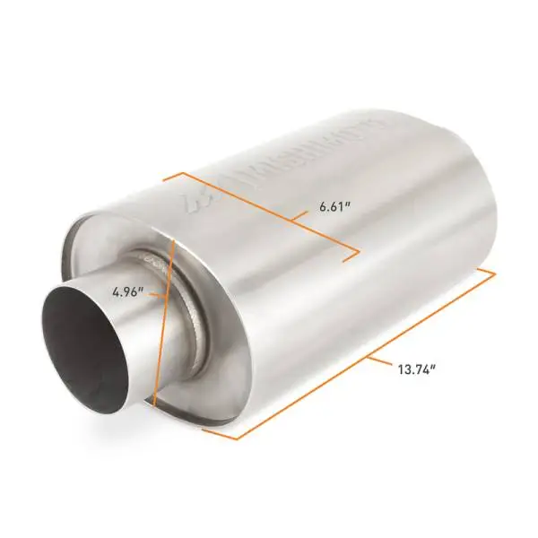 Mishimoto Universal Resonator with 3in Inlet/Outlet - Brushed thumbnail 4