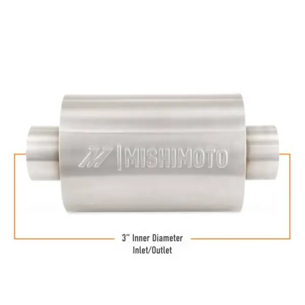 Mishimoto Universal Resonator with 3in Inlet/Outlet - Brushed thumbnail 7