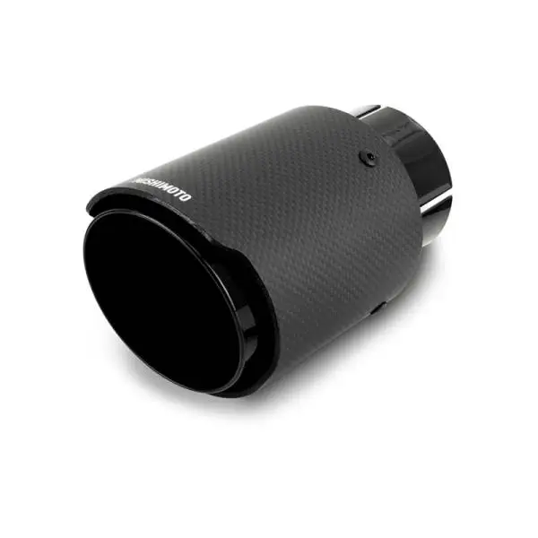 Mishimoto Carbon Fiber Muffler Tip 2.5in Inlet 3.5in Outlet Black thumbnail 2